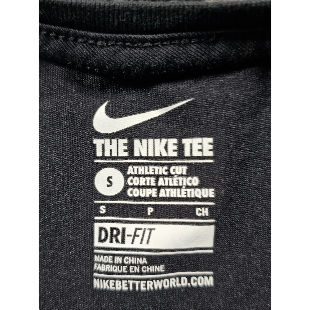 Nike Dri Fit Athletic T Shirt Boys Small Black Short Sleeve Crewneck Pullover - Picture 6 of 15